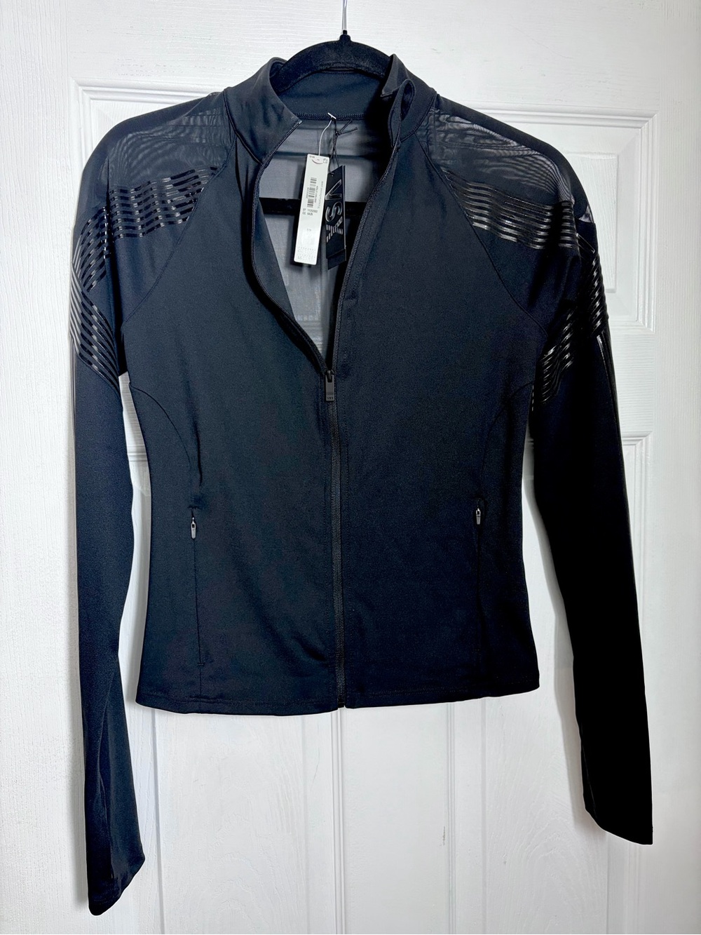 Victoria's Secret Black & Sheer Branded Jacket VSX- Size SM